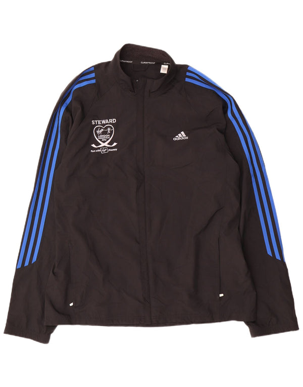 Adidas Mens Graphic Rain Jacket UK 40 Grande Poliéster Preto