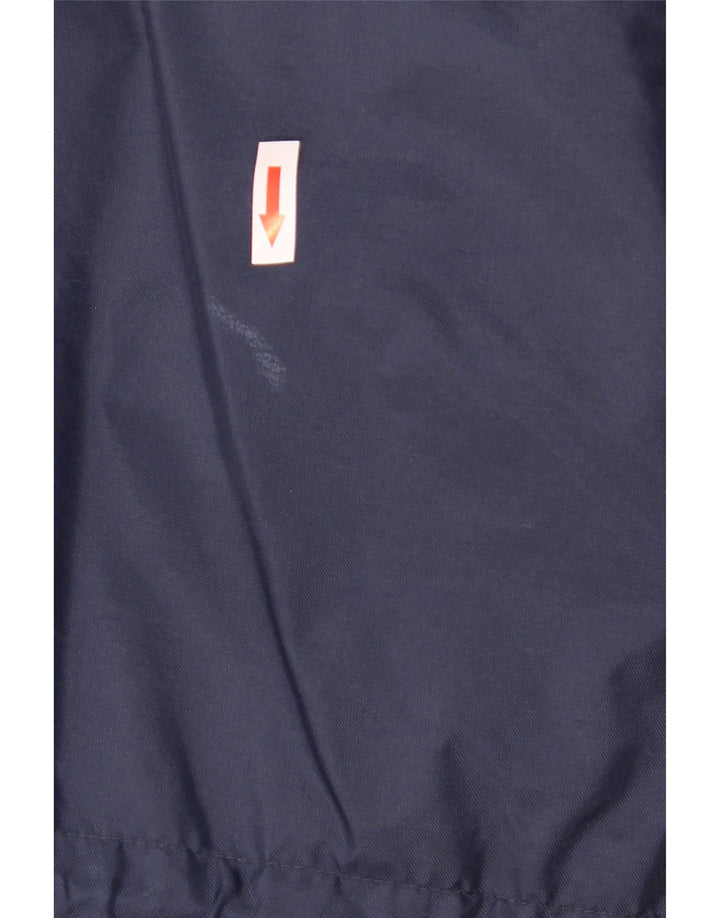 Jaqueta corta-vento masculina Adidas UK 40 grande bloco colorido azul marinho
