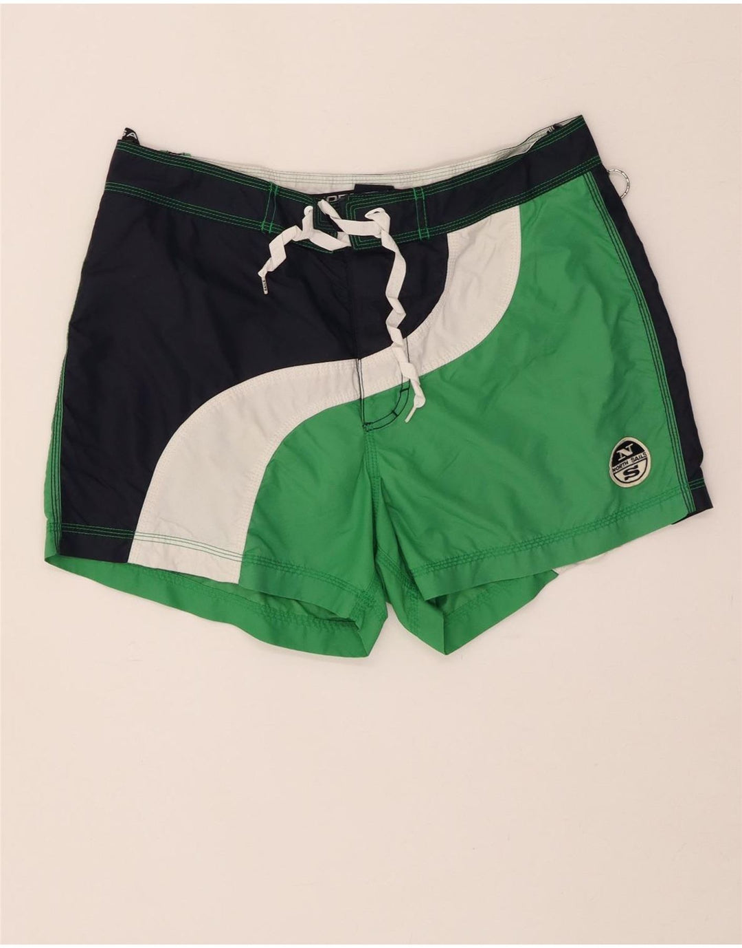 Shorts de natação masculino NORTH SAILS médio verde colorblock