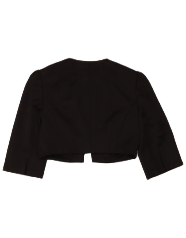 Jaqueta Bolero feminina de manga 3/4 da Coast Reino Unido 8 poliéster preto pequeno