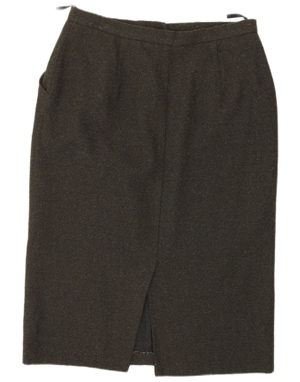 Saia lápis feminina St. Bernard UK 18 XL W34 poliéster cáqui