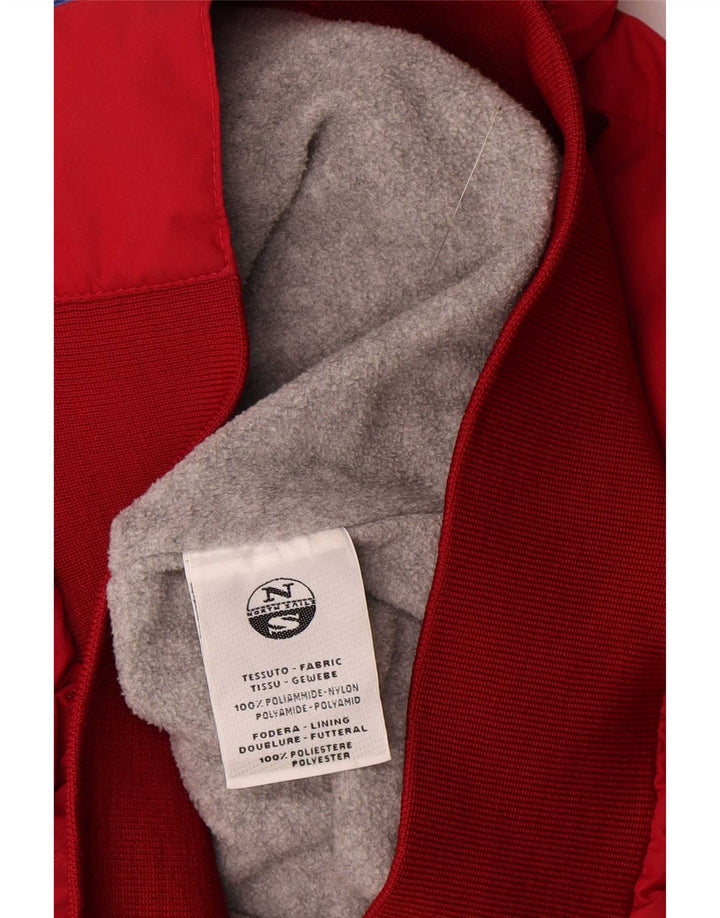 Jaqueta bomber masculina com capuz North Sails Reino Unido 36 poliéster vermelho pequeno