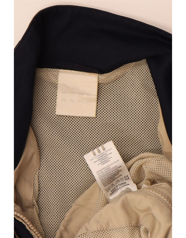 Adidas Mens Tracksuit Top Jacket Grande Bege Colourblock Poliéster