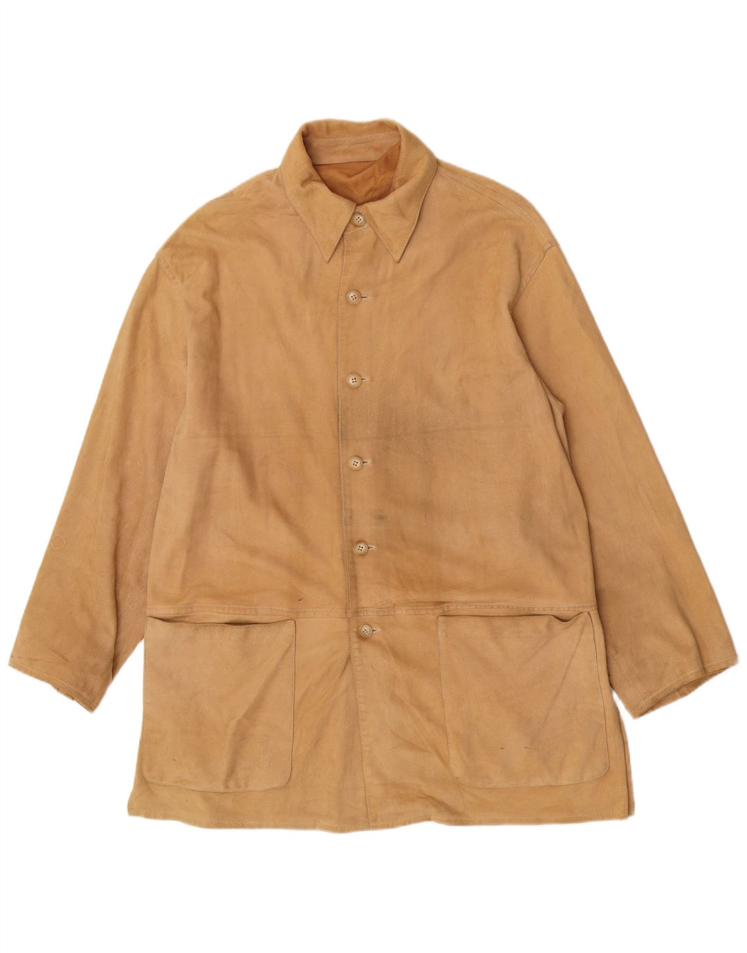 Jaqueta de couro feminina Enrico Mandelli UK 18 XL marrom clássico
