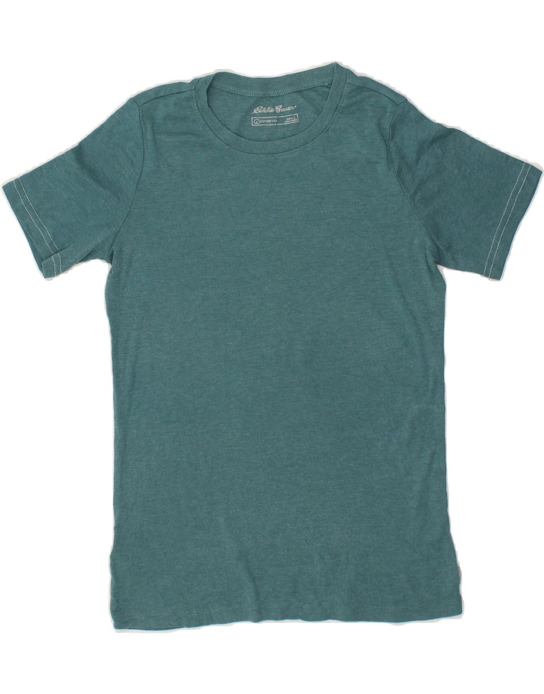 EDDIE BAUER Womens T-Shirt Top UK 14 Large Green Cotton Vintage Eddie Bauer and Second-Hand Eddie Bauer from Messina Hembry 