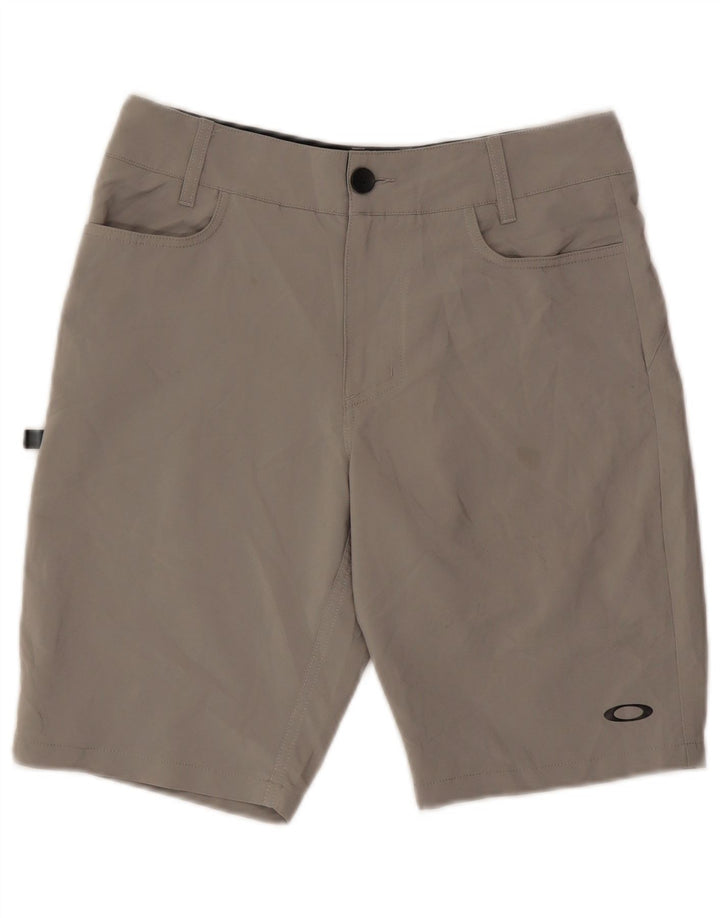 Oakley Mens Regular Fit Casual Shorts W30 Poliéster Cinza Médio
