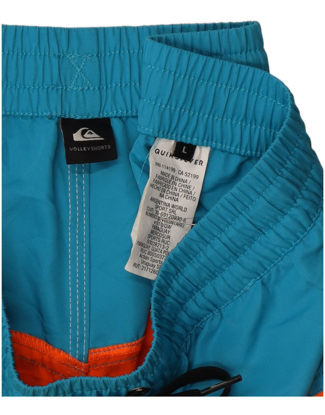 Shorts de natação masculino QUIKSILVER grande poliéster colorblock multicolorido