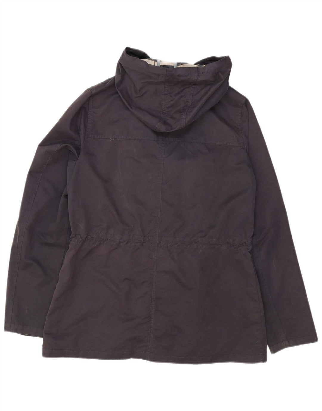 Jaqueta de chuva feminina com capuz FAT FACE UK 12 azul marinho médio