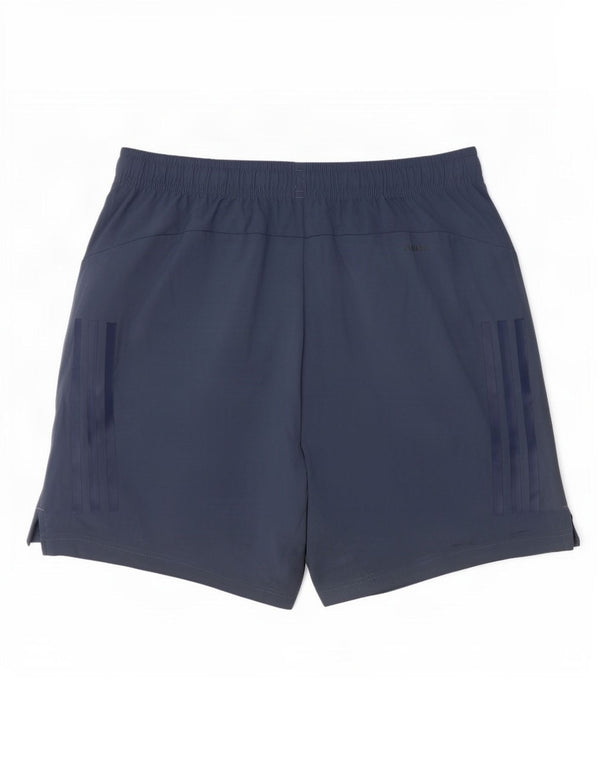 Adidas Womens Climacool Sport Shorts UK 12 Médio Azul Marinho Poliéster