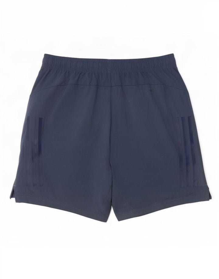 Adidas Womens Climacool Sport Shorts UK 12 Médio Azul Marinho Poliéster