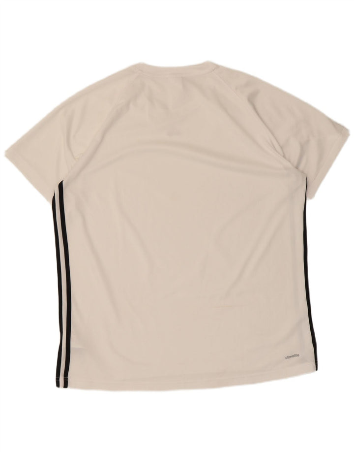 Adidas Mens Climalite Camiseta Top XL Branco Poliéster