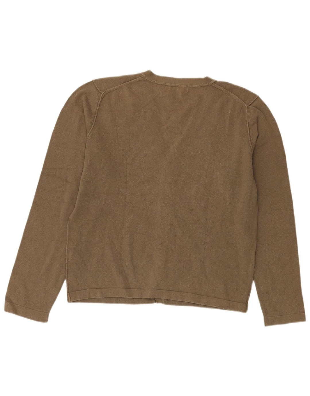 Suéter cardigã masculino Zara grande algodão cáqui