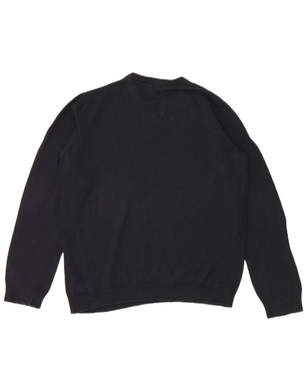 Suéter Marks & Spencer Boys com decote em V 15-16 anos algodão preto