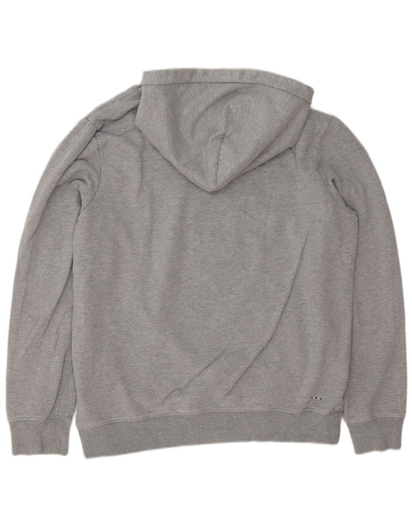 Suéter masculino com capuz gráfico Napapijri XL cinza algodão