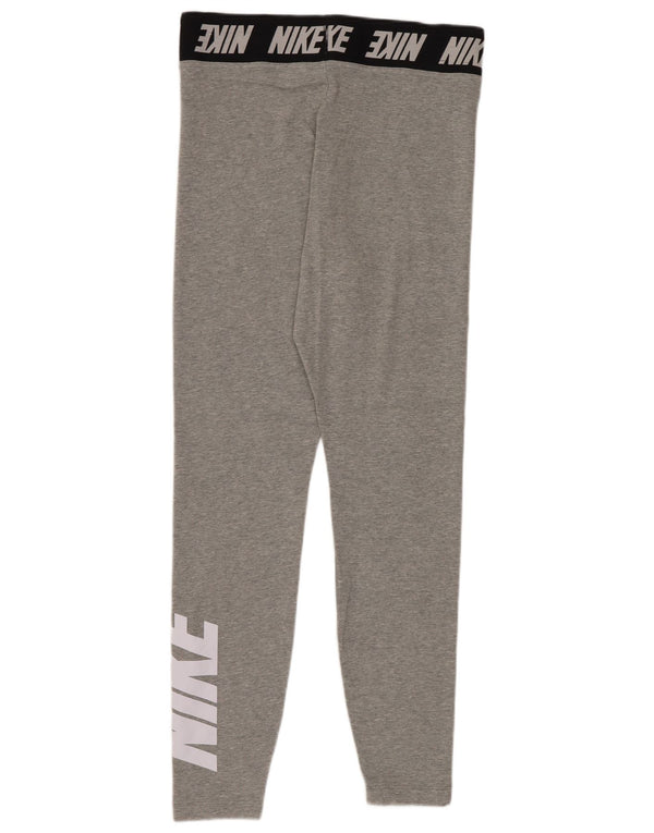 Leggings Nike Femininas Graphic UK 12 Algodão Colourblock Cinza Médio