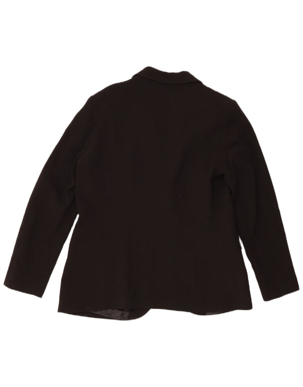 Jaqueta Blazer Feminina Benetton com 1 Botão Reino Unido 16 Grande Poliéster Preto