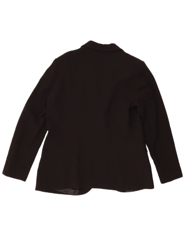 Jaqueta Blazer Feminina Benetton com 1 Botão Reino Unido 16 Grande Poliéster Preto