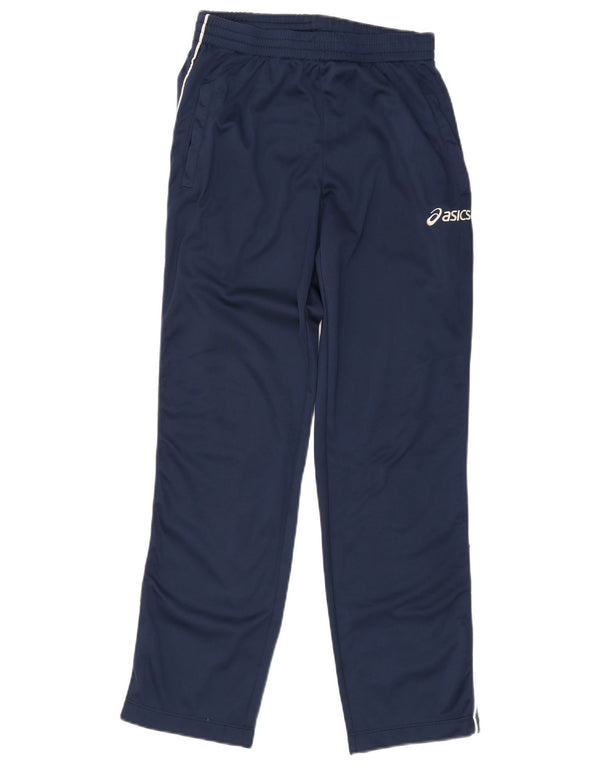 Calça de treino masculina Asics grande poliéster azul marinho