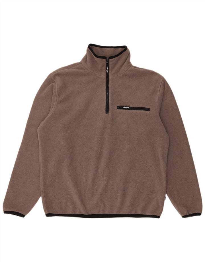 Asics Mens Fleece Jumper Médio Marrom Poliéster