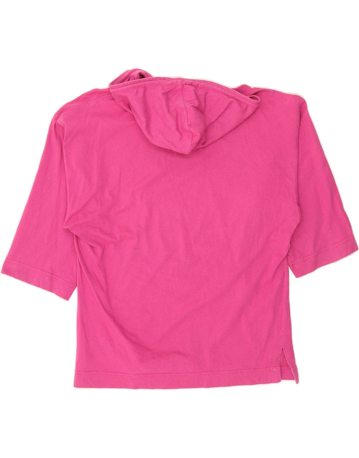 BELFE Womens Hooded Top 3/4 Sleeve UK 18 XL  Pink Cotton Vintage Belfe and Second-Hand Belfe from Messina Hembry 