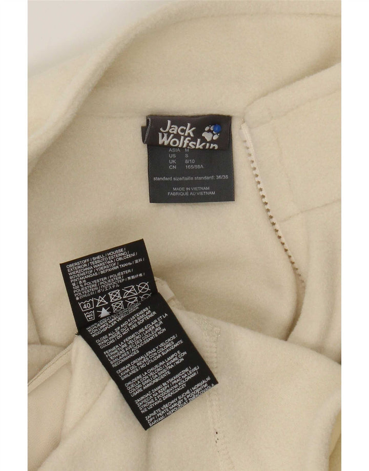 Jaqueta feminina de lã com forro Jack Wolfskin Reino Unido 8/10 pequena poliéster branco