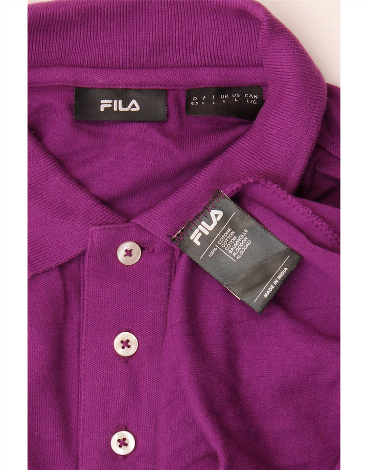 Camisa polo masculina FILA grande algodão roxo
