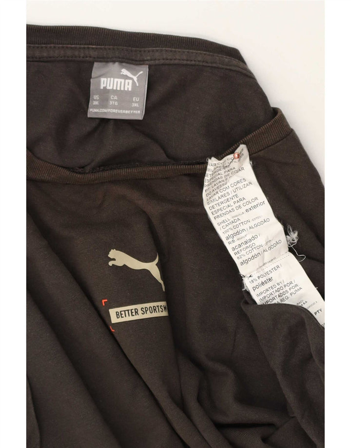 Camiseta masculina Puma Top 3XL algodão cinza