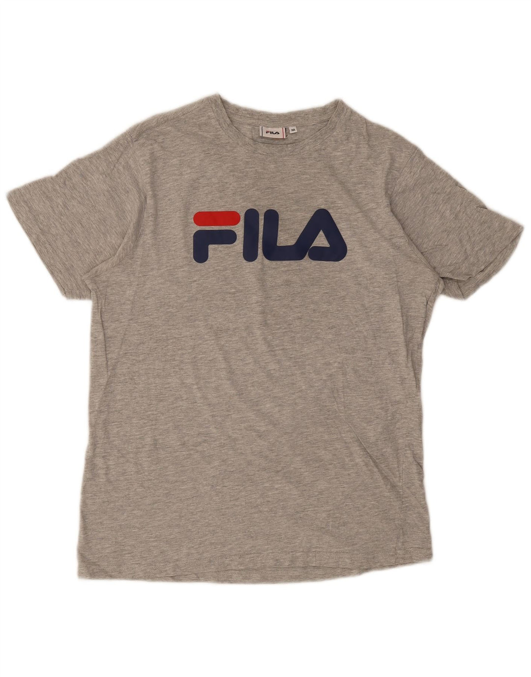 Fila Camiseta masculina gráfica Top cinza médio manchado