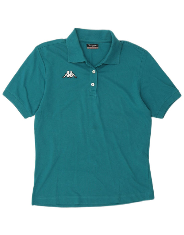 Camisa polo feminina Kappa UK 16 grande algodão azul