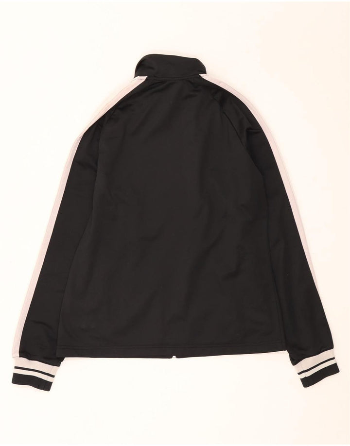 Asics Womens Tracksuit Top Jacket UK 14 Grande Preto Colourblock Poliéster