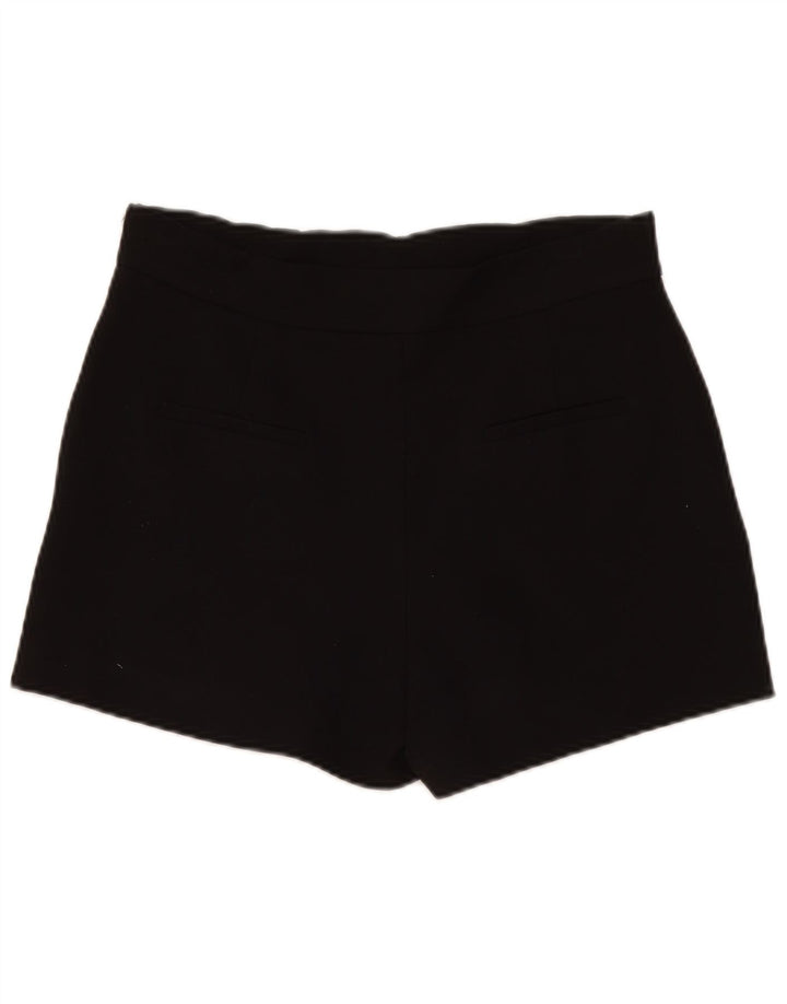 Zara Shorts casuais femininos grandes W32 poliéster preto