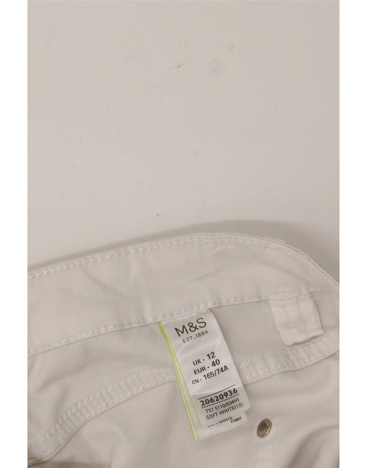 Calça capri feminina Marks & Spencer UK 12 médio W32 L21 branca