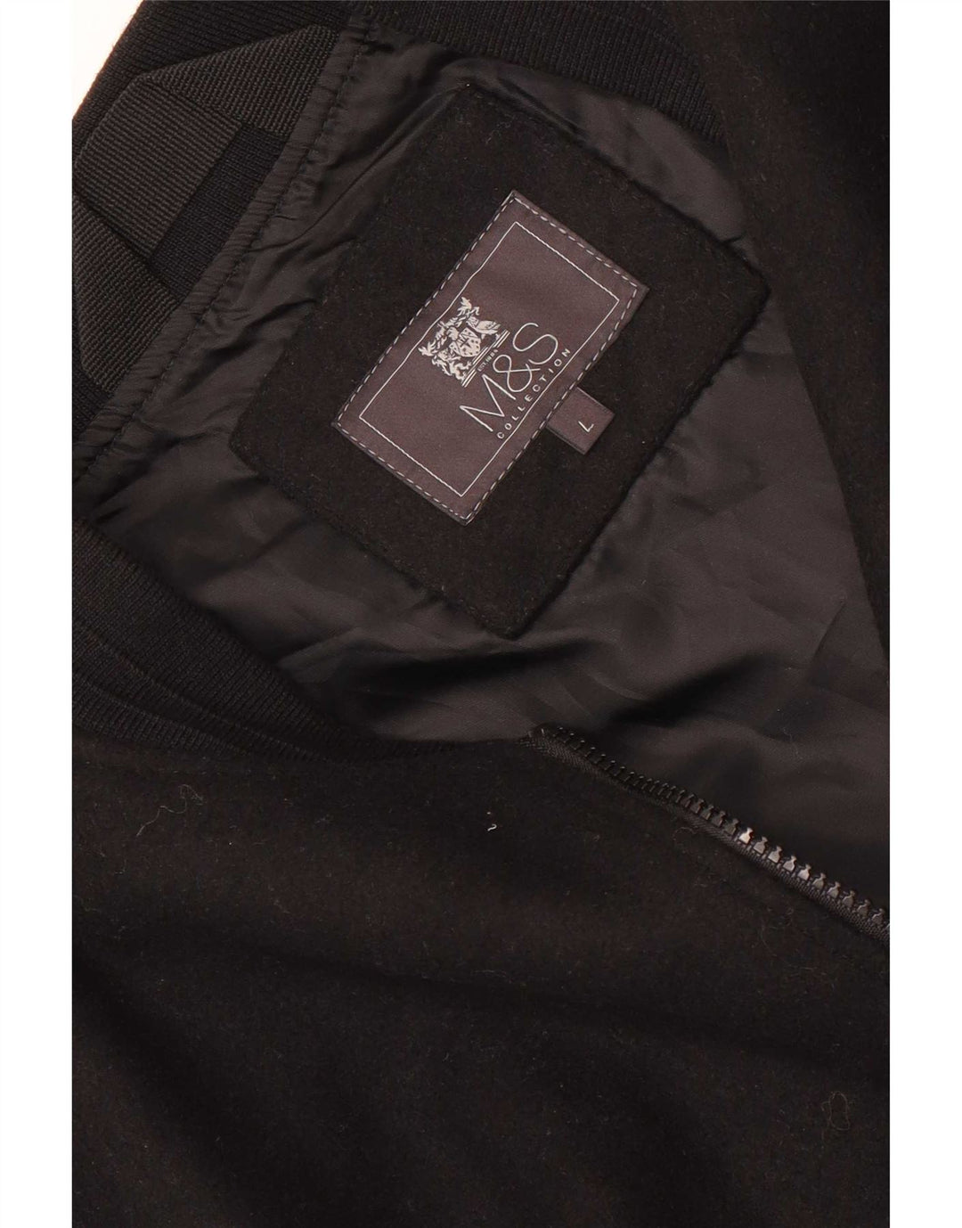 Jaqueta bomber masculina Marks & Spencer grande preta