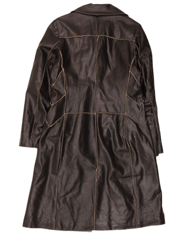 Casaco trench feminino de couro Conbipel IT 42 médio preto