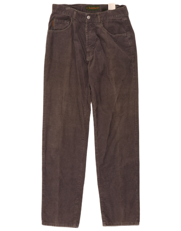 Calça masculina de veludo cotelê Timberland W33 L32 cinza algodão