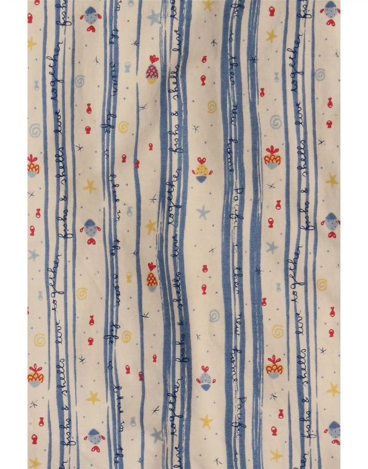 Camisa masculina de manga curta Calvin Klein de algodão listrado branco médio