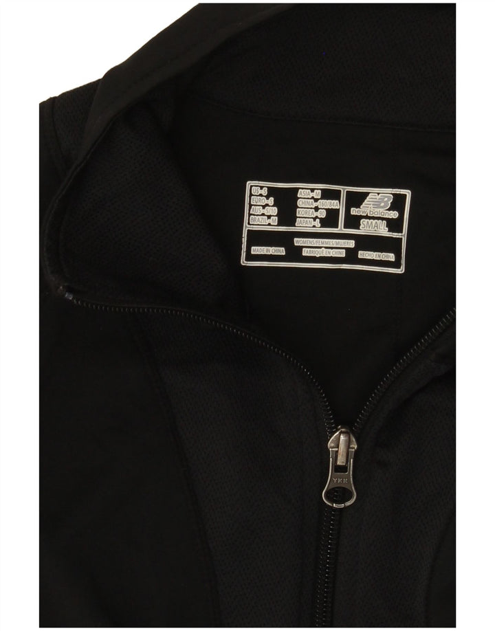New Balance Womens Tracksuit Top Jacket Reino Unido 10 Pequeno Preto