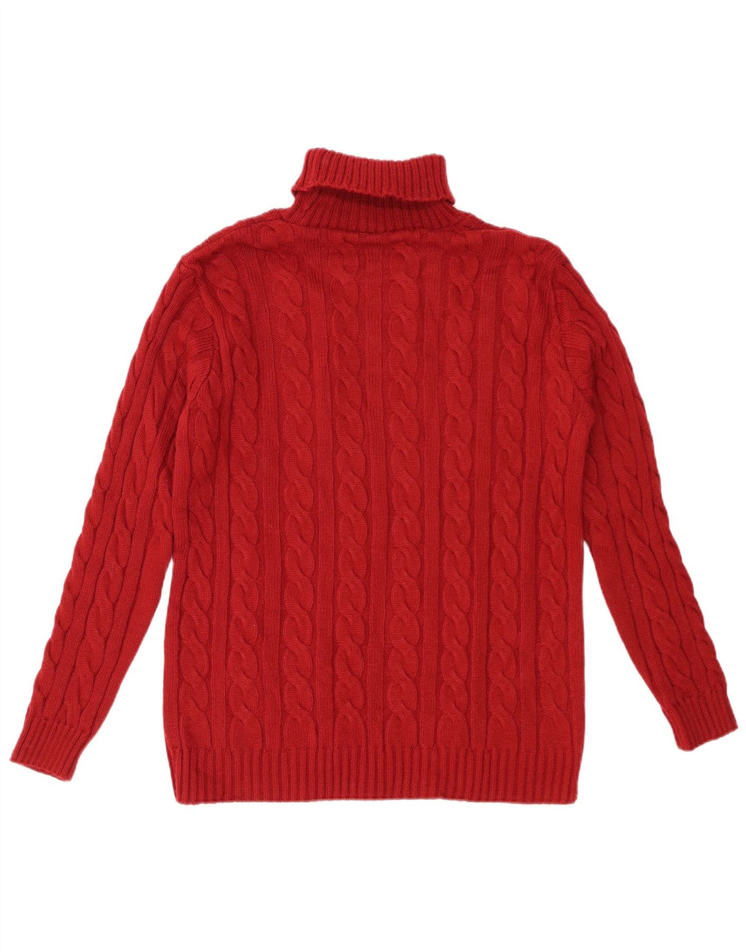 Suéter feminino VINTAGE com gola redonda Reino Unido 14 grande acrílico vermelho