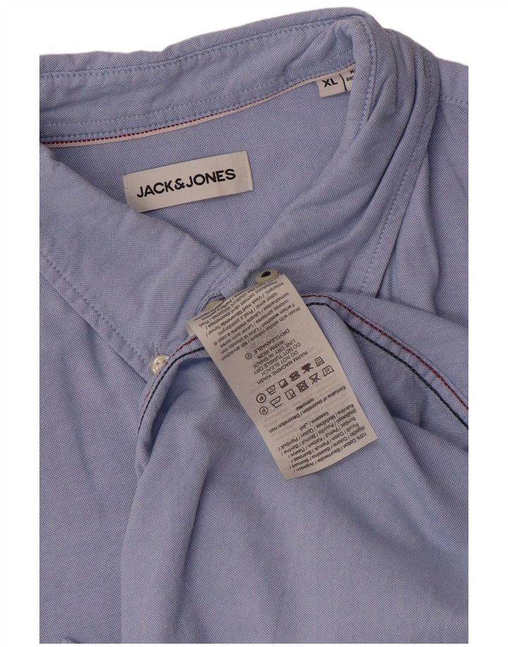 Camisa masculina Jack & Jones XL azul algodão
