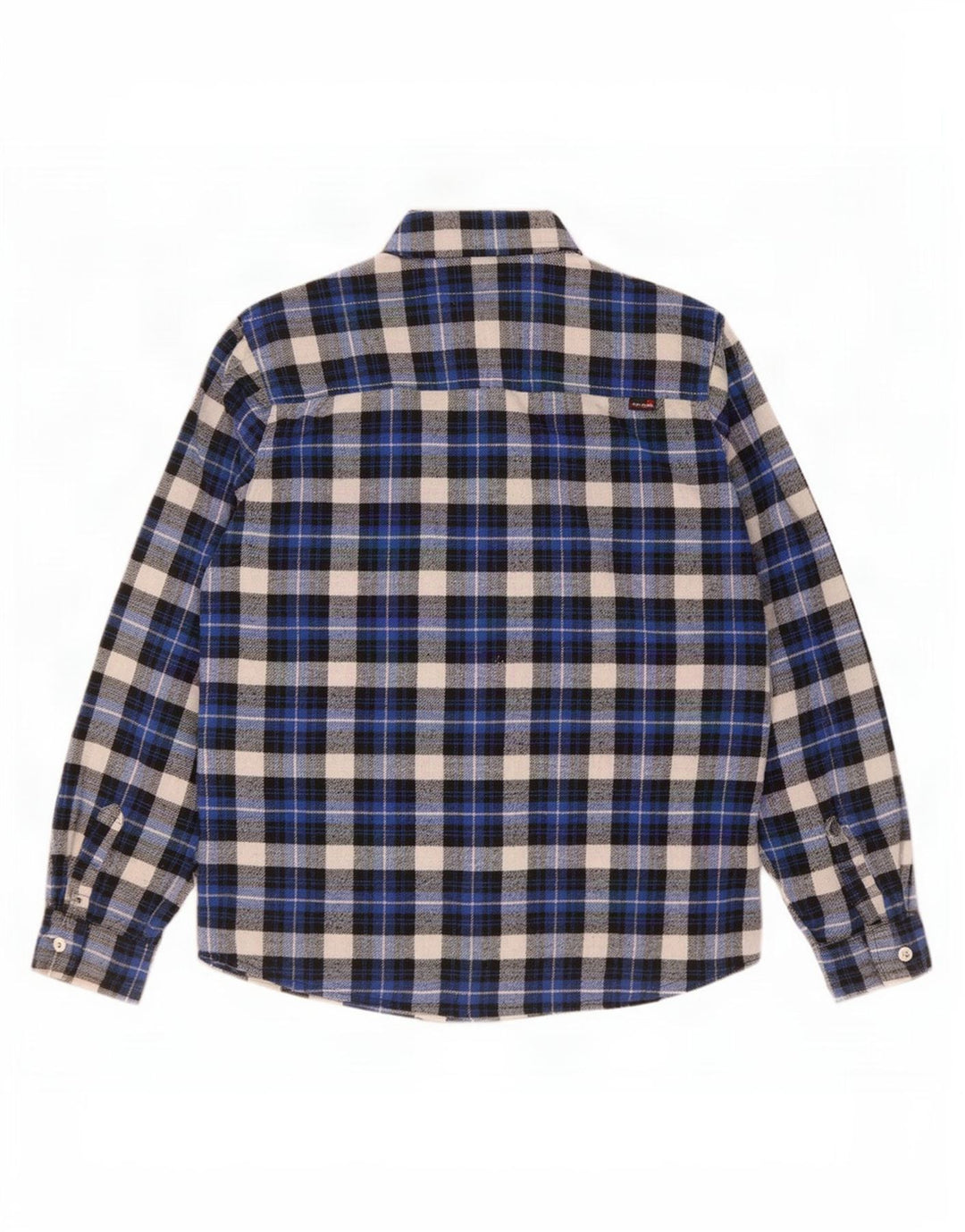 Camisa masculina de flanela Rip Curl grande xadrez azul