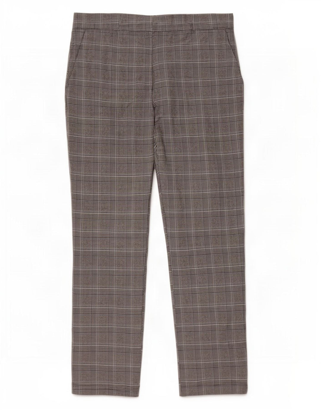 Zara Calça Chino Feminina Slim XL W38 L27 Cinza Houndstooth
