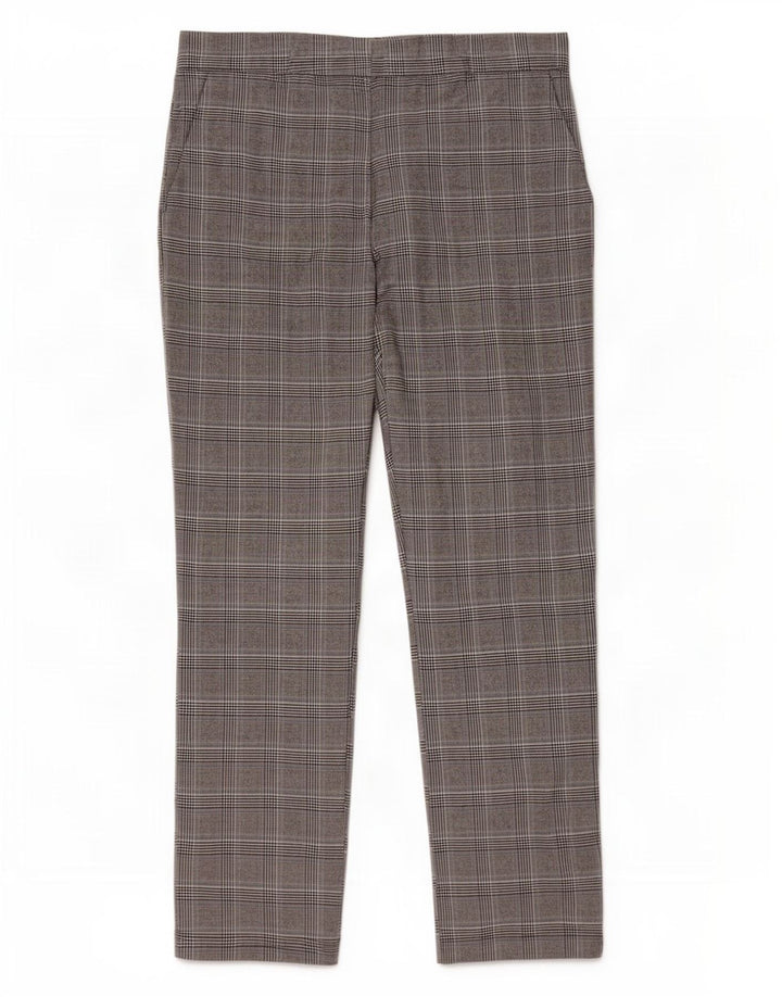 Zara Calça Chino Feminina Slim XL W38 L27 Cinza Houndstooth