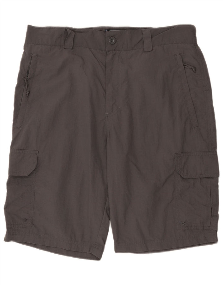 Shorts cargo masculino Mountain Warehouse W34 grande poliamida cinza