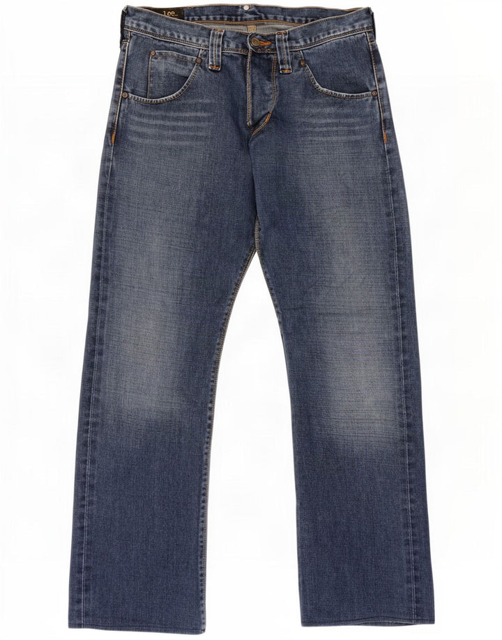 Lee Mens Straight Jeans W32 L28 Azul Algodão