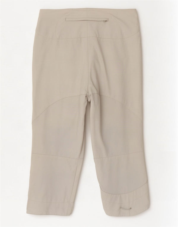 Calça Capri Feminina Nike UK 12 Médio W28 L20 Bege Nylon Esportes