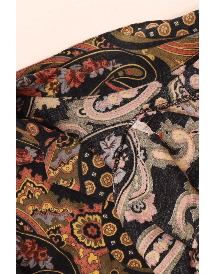 Blusa feminina vintage IT 44 média paisley multicolorida
