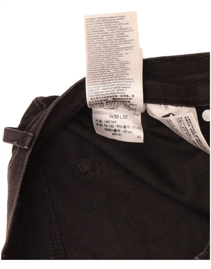 Jeans feminino Curvy Bootcut Levi's W30 L26 algodão preto