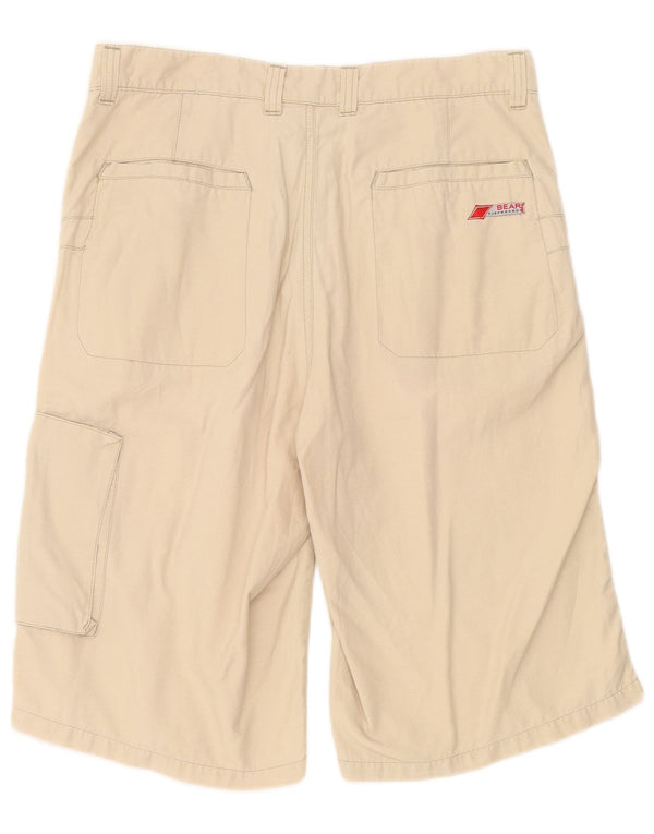 Bear Mens Cargo Shorts W33 Médio Bege