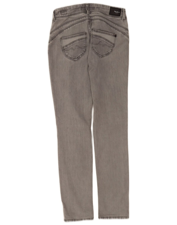 PEPE Jeans feminino skinny jeans W27 L32 cinza algodão