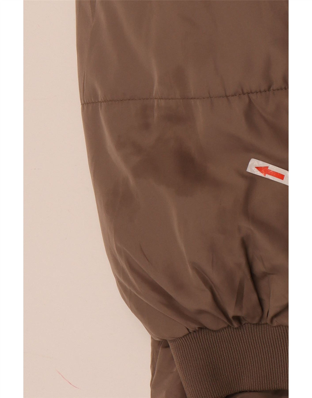 Casaco acolchoado com capuz grande Zara feminino UK 18 XL marrom poliéster